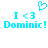 Pixelated blue text and heart symbol on white background, repeated twice with identical layout.