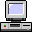 Pixelated computer monitor icons with light purple screens and white diagonal lines, arranged in a of four and four