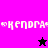 Pixelated icon with 'KENDRA' text flanked by asterisks on pink and purple backgrounds, featuring a black star in one frame and a pink star in another.