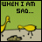 Pixelated four- comic with yellow birds on green background, text reading WHEN I AM SAD... and I EAT A COOKIE