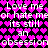 Pixelated text repeats 'Love me or hate me its still an obsession' over a heart-patterned background with color shifts.