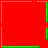 Red background with green lines forming four quadrants, a green heart in the top-right quadrant, and a green star in the bottom-right quadrant