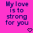 Pixelated text on bright pink background with two identical heart symbols below the text.