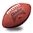 Brown football with white laces and black text, red pixelated 'OHIO STATE BUCKEYES' text in multiple positions on a white background.