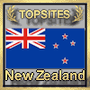 Animated sequence of New Zealand flag icons with 'TOPSITES' text and 'New Zealand' label in various orientations and partial visibility.