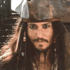 Animated sequence showing two characters in pirate attire with changing facial expressions and head positions against a ship background.