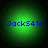 Four identical green circular icons with blue text 'Jack5414' centered on each, arranged in a against black background
