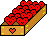 Two identical pixelated boxes filled with red hearts, each box has a small heart symbol on the front and yellow accents on the sides.