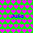 Green background with pink heart pattern and four blue "Julia" text instances in pixelated font.