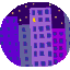 Animated sequence showing a cartoon character at a computer, transitioning between cityscape and interior views with changing expressions.