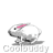 Animated contact sheet of a cartoon rabbit mascot in various poses with pink ears and gray body, each frame labeled "Coolbuddy" below the character.