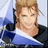 Pixelated character with light brown hair in a blue and white outfit, next to black background text reading Organization XIII's # 9 Demyx!! <3.