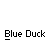 Blue duck character with yellow beak and feet appears in multiple poses across a , some cropped or partial