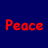 A static contact sheet of six pixelated text icons arranged in a 3x2 grid on a solid dark blue background, each displaying a single word in distinct colors and fonts.