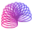 Pixelated abstract shape with gradient colors transitioning from pink to purple and blue, featuring white highlights on a solid background.