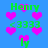 Blue background with pink pixelated hearts and green text reading 'Henry', '<3333', and 'by' in a repeating pattern.