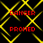 Yellow lines form a repeating pattern on black background with red text 'DANGER' and 'PROHED' in pixelated font