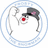 Pixelated snowman icon with red nose, black top hat, and gray arms inside a circular frame on white background.