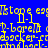 Pixelated yellow text on colored backgrounds with repeated patterns and partial character visibility.