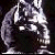Pixelated grayscale image of a wolf-like creature with glowing eyes on dark background, adjacent to green text reading 'Original Icons .com' in stylized font.