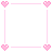 Pixel art of pink hearts and text phrases with red heart animations, displaying 'come what may' and 'until my dying day' in varying styles