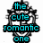 Six display a person with curly hair in various poses and text overlays reading 'the cute romantic one', 'the cute funny one', and 'the cute sensitive one'