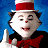Animated contact sheet of The Cat in the Hat character with red bow tie and top hat, showing sequential frame changes against blue background with visible text "THE CAT IN THE HAT".