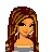 Pixel art contact sheet showing multiple frames of a female character with long brown hair, gray crop top, black pants, and white sneakers, alongside text phrases like "i wuv you" and "like a fat kid loves cake" in blue pixelated font.