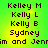 Pixelated text list on green-yellow gradient background with repeated names and partial phrases.