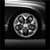 Black-and-white animated sequence showing a car wheel's hubcap rotating through multiple positions with visible spokes and hubcap details.