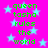 Bright pink background with light blue stars and green text reading 'queen tosha rules the world' repeated in a pattern