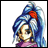 Pixelated anime-style character icon with blue hair and red accessory on left, alongside black background text "Anime IM" and stylized "AIM" logo on right.