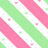Pixelated image with diagonal striped background and text "You bring music to my heart" on green section, plus partial colorful letters below.