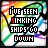 25 pixelated icons with rainbow backgrounds, each displaying text in black and colored letters