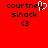 Red background displays black text 'courtney sinack' with a heart symbol replacing the letter Y in 'courtney', and a '<3' emoticon below.
