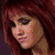 Six pixelated views of a red-haired figure in various poses and expressions, some with overlaid text.