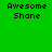 Four pixelated display "Awesome Shane" text on solid green, teal, blue, and dark teal backgrounds
