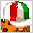 Animated pixel art contact sheet showing a character with Mexican flag colors and "MEXICAN MAMII" text in various poses and color variations.