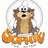 Animated icon shows a cartoon dog in a glass dome with orange flames below, wearing a white helmet and goggles.