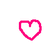 A 2x2 contact sheet of four animated frames showing a pink heart icon with varying motion effects and text labels below each frame.