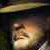 Pixelated static image of a person's face with visible facial features and partial clothing, likely from a movie or film reference.