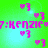 Pixelated green background with pink text and heart symbols, showing repeated '7:Kenzie' labels and floating hearts in a static pattern.
