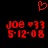 Red pixelated text and symbols on black background, two identical side-by-side displays with heart symbol above.