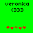 Green background displays 'veronica' text above '(333)' with red and brown pixelated symbols below, showing animation change in symbol positions.