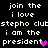 Pixelated text on black background with repeated phrases and heart symbols, showing animation changes between frames.