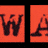 A static image with orange letter spelling 'WARRANT' and a central pixelated character illustration