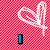 A pink pixelated background with white heart outlines and blue text reading 'I', 'love', and 'Cody' in different positions.