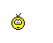 Yellow circular character with antennae plays violin, showing facial expressions and motion across frames.