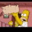 Pixelated cartoon character with blonde hair and yellow outfit holding a blank sign against pink background.