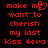 Red pixelated text on black background with a heart symbol replacing the 'o' in 'me', repeated twice side-by-side.
